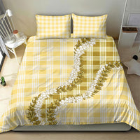 Yellow Hawaii Palaka Bedding Set Hawaiian Honohono Lei