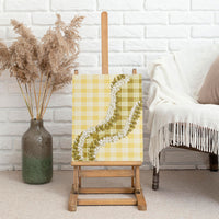 Yellow Hawaii Palaka Canvas Wall Art Hawaiian Honohono Lei