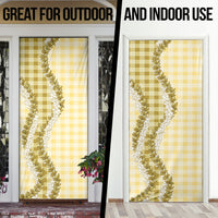 Yellow Hawaii Palaka Door Cover Hawaiian Honohono Lei