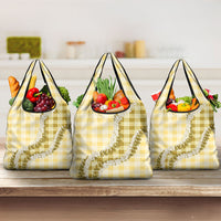 Yellow Hawaii Palaka Grocery Bag Hawaiian Honohono Lei LT05 3-pack One Size Yellow - Polynesian Pride