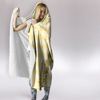 Yellow Hawaii Palaka Hooded Blanket Hawaiian Honohono Lei