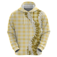 Yellow Hawaii Palaka Hoodie Hawaiian Honohono Lei
