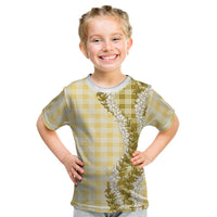 Yellow Hawaii Palaka Kid T Shirt Hawaiian Honohono Lei