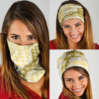 Yellow Hawaii Palaka Neck Gaiter Hawaiian Honohono Lei LT05 - Polynesian Pride