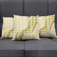Yellow Hawaii Palaka Pillow Cover Hawaiian Honohono Lei LT05 - Polynesian Pride