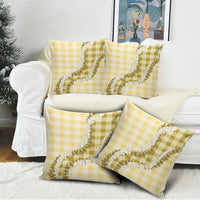 Yellow Hawaii Palaka Pillow Cover Hawaiian Honohono Lei LT05 - Polynesian Pride