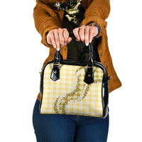 Yellow Hawaii Palaka Shoulder Handbag Hawaiian Honohono Lei LT05 One Size Yellow - Polynesian Pride