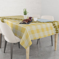 Yellow Hawaii Palaka Tablecloth Hawaiian Honohono Lei