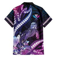 Hawaiian Monk Seal Hawaiian Shirt Kakau Tribal Pattern Violet Gradient