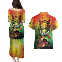 Vanuatu July 30th 1980 Couples Matching Puletasi and Hawaiian Shirt Happy Independence Day - Polynesian Pride