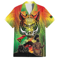 Vanuatu July 30th 1980 Family Matching Off The Shoulder Long Sleeve Dress and Hawaiian Shirt Happy Independence Day - Polynesian Pride