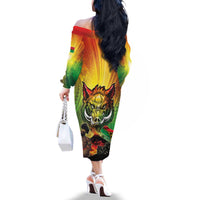 Vanuatu July 30th 1980 Family Matching Off The Shoulder Long Sleeve Dress and Hawaiian Shirt Happy Independence Day - Polynesian Pride