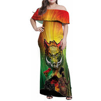 Vanuatu July 30th 1980 Family Matching Off Shoulder Maxi Dress and Hawaiian Shirt Happy Independence Day - Polynesian Pride