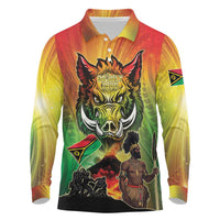 Vanuatu July 30th 1980 Long Sleeve Polo Shirt Happy Independence Day LT05 Reggae - Polynesian Pride