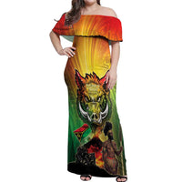 Vanuatu July 30th 1980 Off Shoulder Maxi Dress Happy Independence Day LT05 Women Reggae - Polynesian Pride