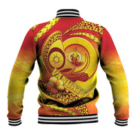 Vanuatu 46 Yia Indipendens Anivesari Baseball Jacket Tamtam Drum With Boar Tusk LT05 - Polynesian Pride