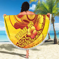 Vanuatu 46 Yia Indipendens Anivesari Beach Blanket Tamtam Drum With Boar Tusk LT05 - Polynesian Pride