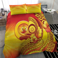 Vanuatu 46 Yia Indipendens Anivesari Bedding Set Tamtam Drum With Boar Tusk LT05 - Polynesian Pride