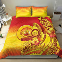 Vanuatu 46 Yia Indipendens Anivesari Bedding Set Tamtam Drum With Boar Tusk LT05 - Polynesian Pride
