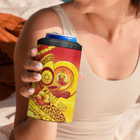 Vanuatu 45 Yia Indipendens Anivesari 4 in 1 Can Cooler Tumbler Tamtam Drum With Boar Tusk - Polynesian Pride