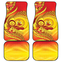 Vanuatu 45 Yia Indipendens Anivesari Car Mats Tamtam Drum With Boar Tusk - Polynesian Pride