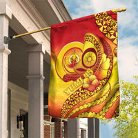 Vanuatu 46 Yia Indipendens Anivesari Garden Flag Tamtam Drum With Boar Tusk LT05 House Flag Yellow - Polynesian Pride