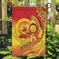 Vanuatu 46 Yia Indipendens Anivesari Garden Flag Tamtam Drum With Boar Tusk LT05 Garden Flag Yellow - Polynesian Pride