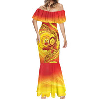 Vanuatu 46 Yia Indipendens Anivesari Mermaid Dress Tamtam Drum With Boar Tusk LT05 - Polynesian Pride