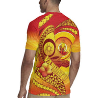 Vanuatu 46 Yia Indipendens Anivesari Rugby Jersey Tamtam Drum With Boar Tusk LT05 - Polynesian Pride
