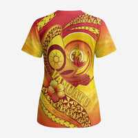 Vanuatu 46 Yia Indipendens Anivesari Scrub Top Tamtam Drum With Boar Tusk LT05 - Polynesian Pride