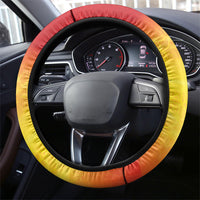 Vanuatu 46 Yia Indipendens Anivesari Steering Wheel Cover Tamtam Drum With Boar Tusk LT05 - Polynesian Pride
