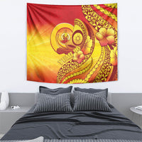 Vanuatu 46 Yia Indipendens Anivesari Tapestry Tamtam Drum With Boar Tusk LT05 - Polynesian Pride
