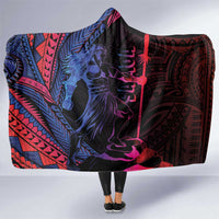 Samoan Pride Hooded Blanket The Tui Manua LT05 One Size Black - Polynesian Pride