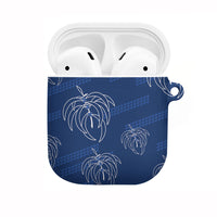 Aloha Hawaii Acacia Koa Leaves AirPods Case Navy Kakau Tribal Pattern LT05 Navy - Polynesian Pride