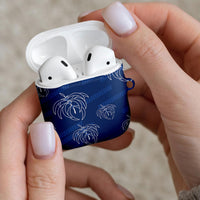 Aloha Hawaii Acacia Koa Leaves AirPods Case Navy Kakau Tribal Pattern LT05 - Polynesian Pride