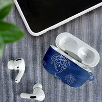 Aloha Hawaii Acacia Koa Leaves AirPods Case Navy Kakau Tribal Pattern LT05 - Polynesian Pride
