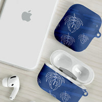 Aloha Hawaii Acacia Koa Leaves AirPods Case Navy Kakau Tribal Pattern LT05 - Polynesian Pride
