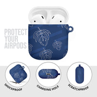 Aloha Hawaii Acacia Koa Leaves AirPods Case Navy Kakau Tribal Pattern LT05 - Polynesian Pride