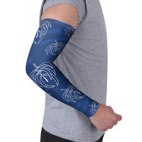 Aloha Hawaii Acacia Koa Leaves Arm Sleeves Navy Kakau Tribal Pattern LT05 - Polynesian Pride