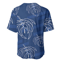 Aloha Hawaii Acacia Koa Leaves Baseball Jersey Navy Kakau Tribal Pattern LT05 - Polynesian Pride