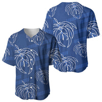 Aloha Hawaii Acacia Koa Leaves Baseball Jersey Navy Kakau Tribal Pattern LT05 - Polynesian Pride
