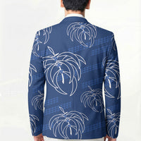Aloha Hawaii Acacia Koa Leaves Blazer Navy Kakau Tribal Pattern LT05 - Polynesian Pride