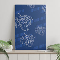 Aloha Hawaii Acacia Koa Leaves Canvas Wall Art Navy Kakau Tribal Pattern LT05 - Polynesian Pride
