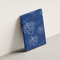 Aloha Hawaii Acacia Koa Leaves Canvas Wall Art Navy Kakau Tribal Pattern LT05 - Polynesian Pride
