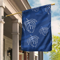 Aloha Hawaii Acacia Koa Leaves Garden Flag Navy Kakau Tribal Pattern LT05 House Flag Navy - Polynesian Pride