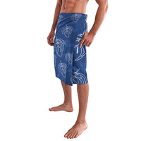 Aloha Hawaii Acacia Koa Leaves Lavalava Navy Kakau Tribal Pattern LT05 - Polynesian Pride