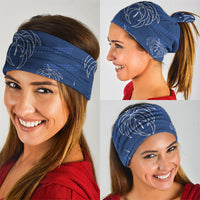 Aloha Hawaii Acacia Koa Leaves Neck Gaiter Navy Kakau Tribal Pattern LT05 - Polynesian Pride