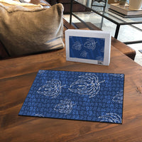 Aloha Hawaii Acacia Koa Leaves Puzzle Navy Kakau Tribal Pattern LT05 - Polynesian Pride
