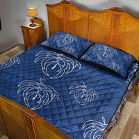 Aloha Hawaii Acacia Koa Leaves Quilt Bed Set Navy Kakau Tribal Pattern LT05 - Polynesian Pride