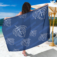 Aloha Hawaii Acacia Koa Leaves Sarong Navy Kakau Tribal Pattern LT05 One Size 44 x 66 inches Navy - Polynesian Pride
